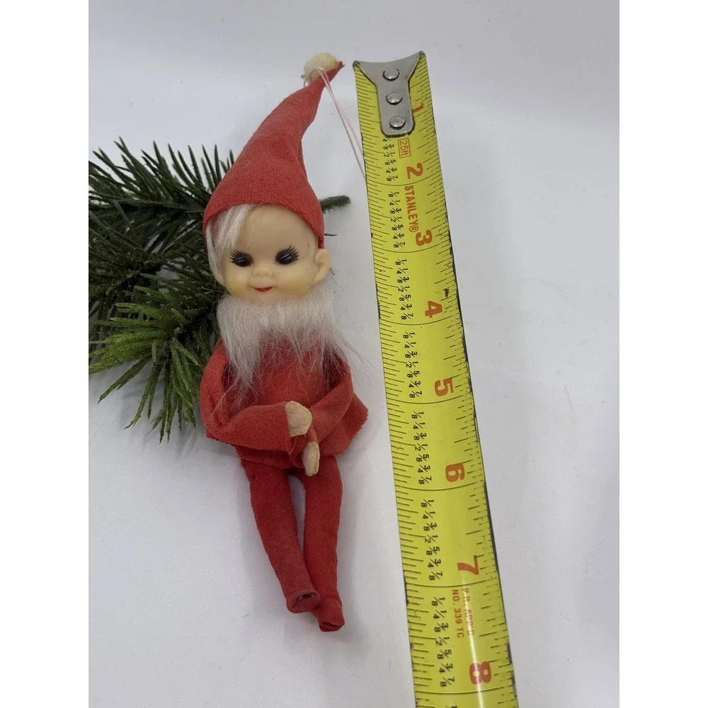 VTG Christmas Elf Knee Huggers Santa Ornaments Japan